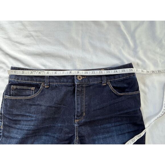 Chico's Platinum Denim Jeans Dark Blue Size 1 (8 Medium) Strait Leg, Stretchy - Picture 6 of 8